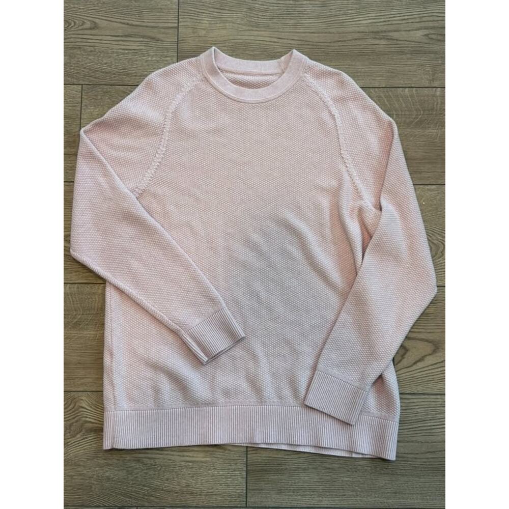 Lululemon Men's Crewneck Knit Sweater, Light Pink (Large)